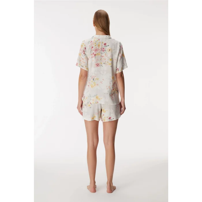 Anıl 11355 Kadın Kısa Kol Gömlek ve Şort Takım