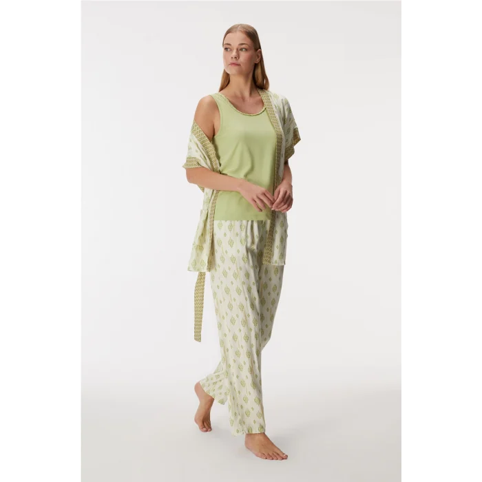 Anıl 11421 Kadın Sabahlık, Atlet ve Pantolon Takım