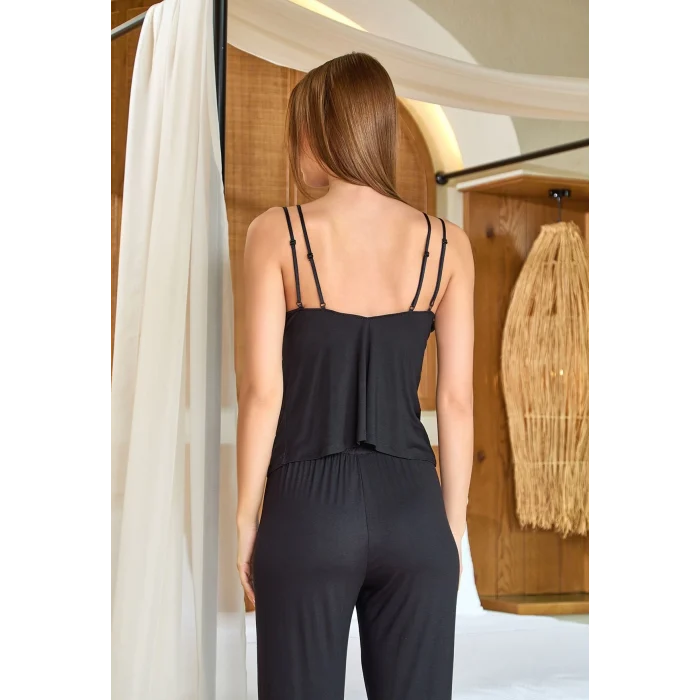 Aqua 25585 Kadın Askılı Şifon Detay Pijama Takımı