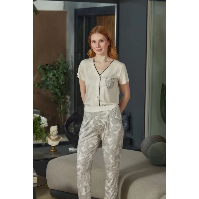 Aqua 26602 Kadın Kısa Kol Pijama Takımı