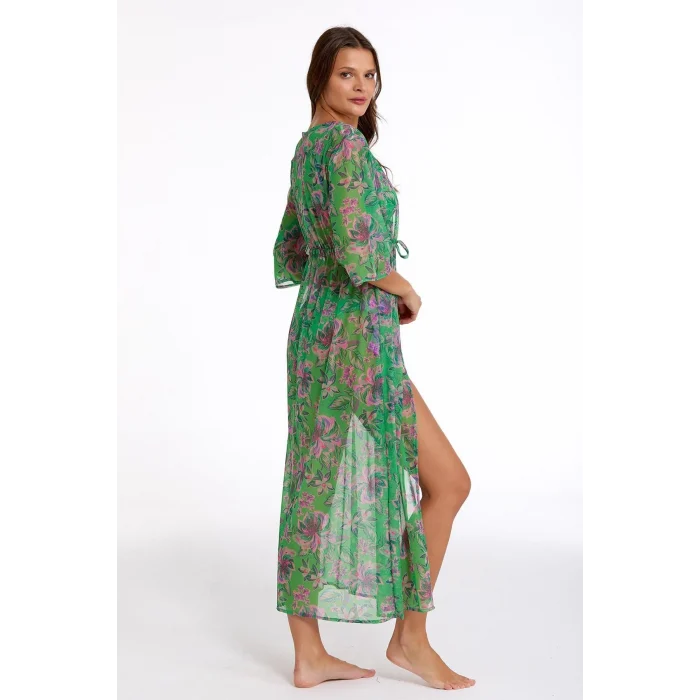 Argento 2106-3014 Kadın Önü Açık Uzun Kaftan