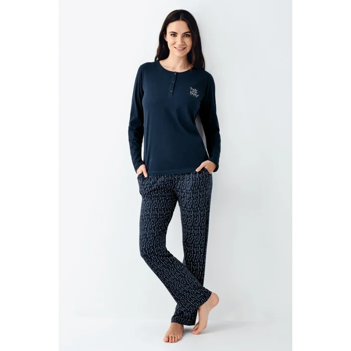 Arnetta 3429-X Kadın Battal  Uzun Kol Pijama Takım
