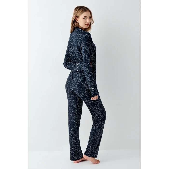 Arnetta 3430-S Kadın Gömlek Yaka Pijama Takımı