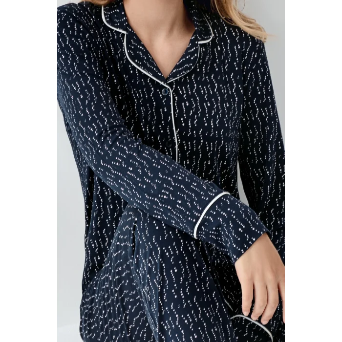 Arnetta 3430-S Kadın Gömlek Yaka Pijama Takımı