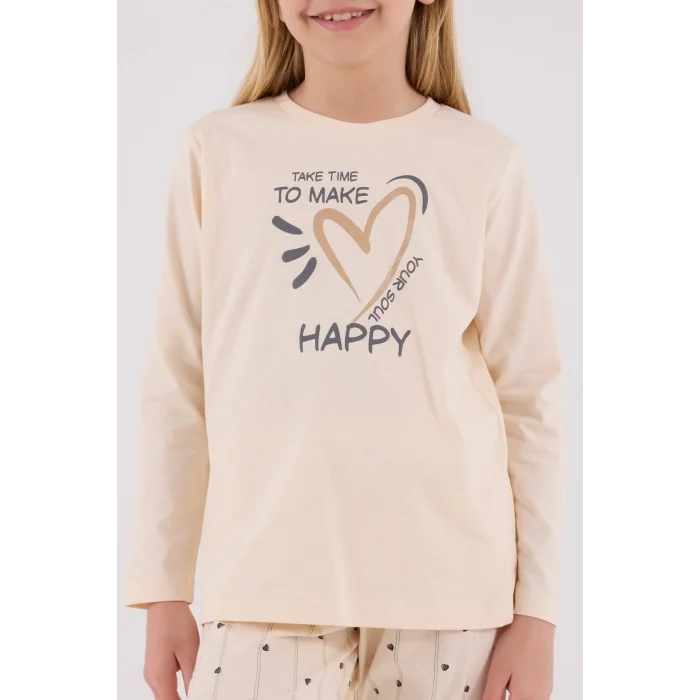 Arnetta 3434-2 Kız Çocuk Uzun Kol Pijama Takım