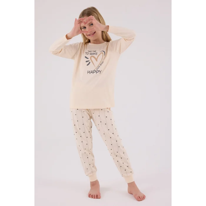 Arnetta 3434-2 Kız Çocuk Uzun Kol Pijama Takım