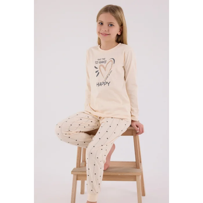 Arnetta 3434-G Kız Çocuk Uzun Kol Pijama Takım