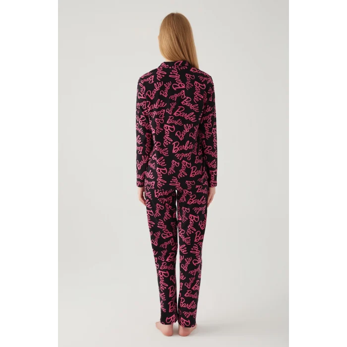 Barbie 1767-S Kadın Gömlek Yaka Pijama Takımı