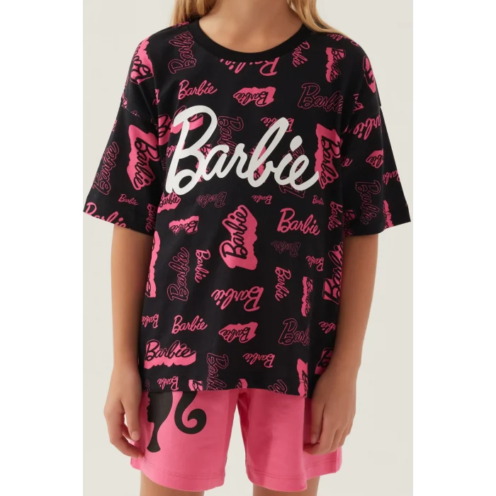 Barbie L1705-G Kız Çocuk Şort  Pijama Takımı