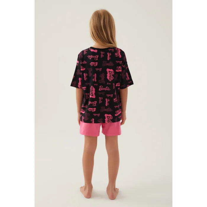 Barbie L1705-G Kız Çocuk Şort  Pijama Takımı