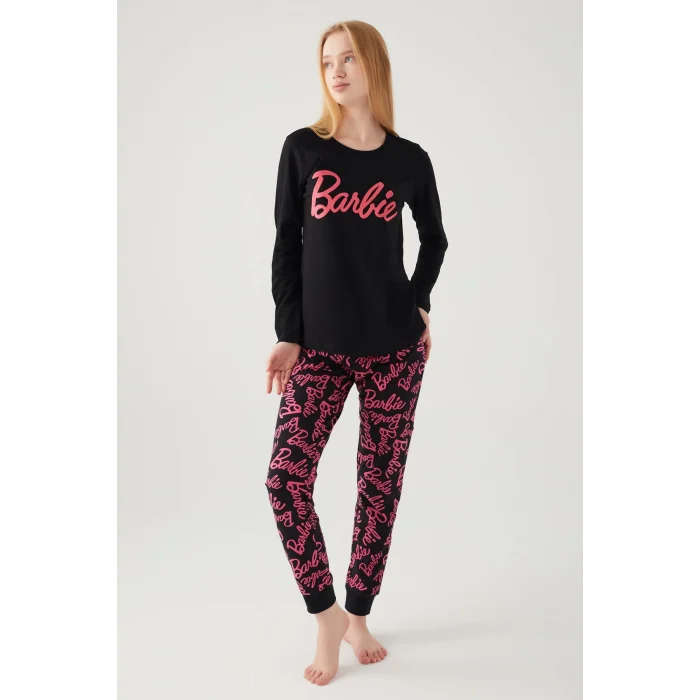 Barbie L1766-S Kadın Uzun Kollu Pijama Takımı