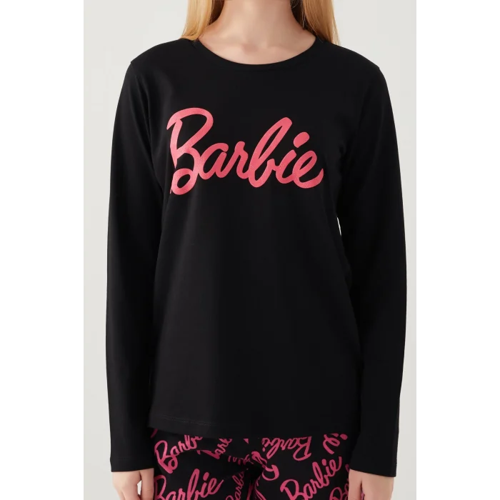Barbie L1766-S Kadın Uzun Kollu Pijama Takımı