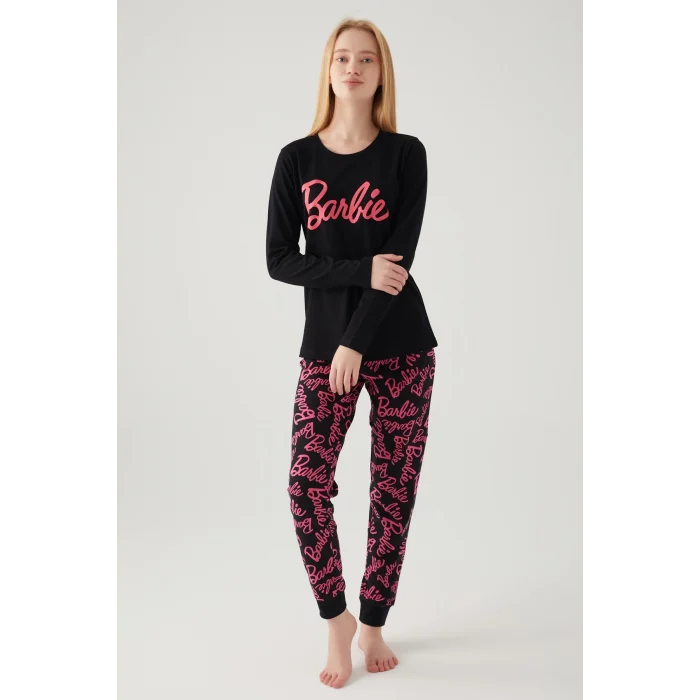 Barbie L1766-S Kadın Uzun Kollu Pijama Takımı