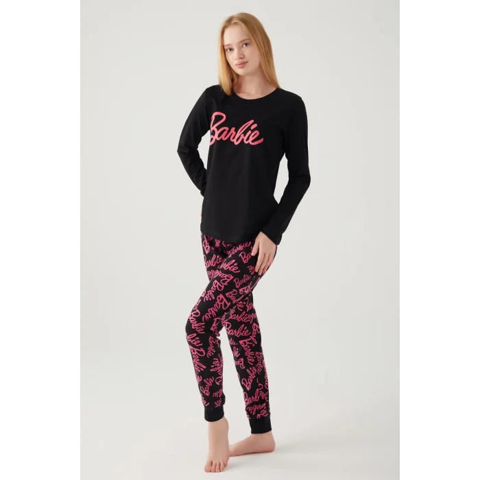 Barbie L1766-S Kadın Uzun Kollu Pijama Takımı