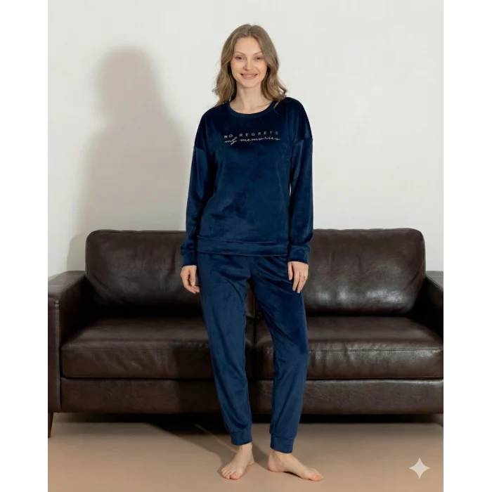 Boyraz 03093 Kadın Kadife Uzun Kol Pijama Takım