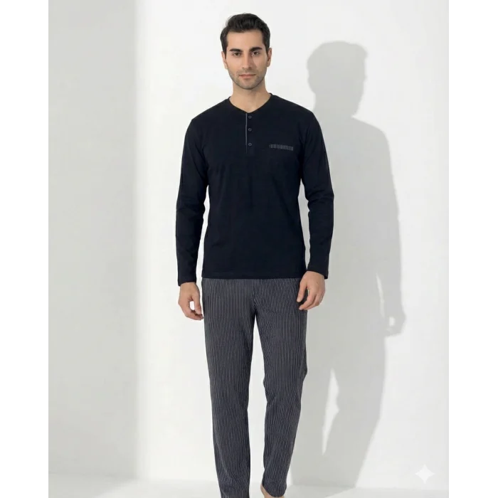Boyraz 0404 Erkek Uzun Kol Pijama Takımı