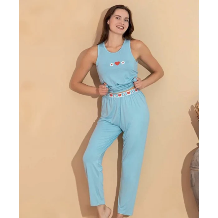 Boyraz 20616 Kadın Milan Kumaş Atlet Pijama Takımı