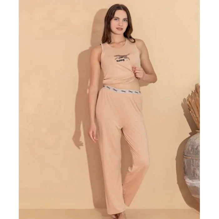 Boyraz 20618 Kadın Milan Kumaş Atlet Pijama Takımı