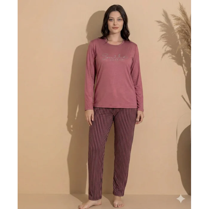 Boyraz 20688 Kadın Milan Uzun Kol Pijama Takımı