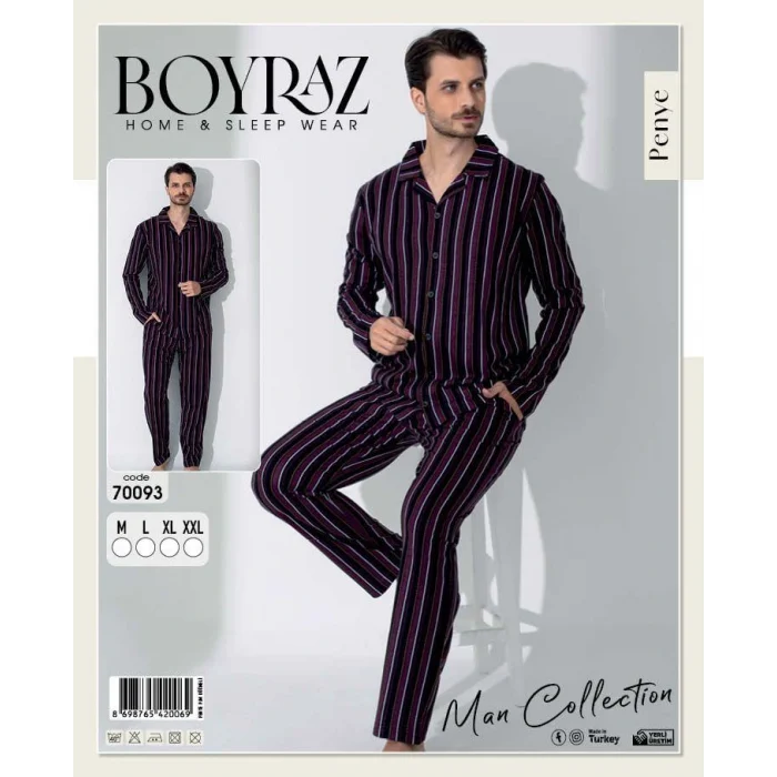 Boyraz 70093 Erkek Uzun Kol Penye Pijama Takımı