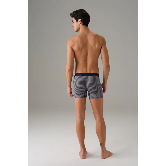 Doreanse 1866 Erkek Modal Çizgi Desenli Normal Paça Boxer