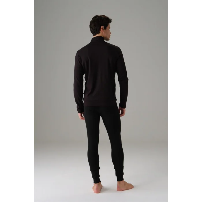 Doreanse 2895 Erkek Termal Viloft Dik Yaka Fermuarlı Sweatshirt