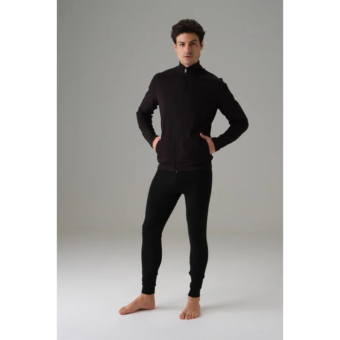 Doreanse 2895 Erkek Termal Viloft Dik Yaka Fermuarlı Sweatshirt