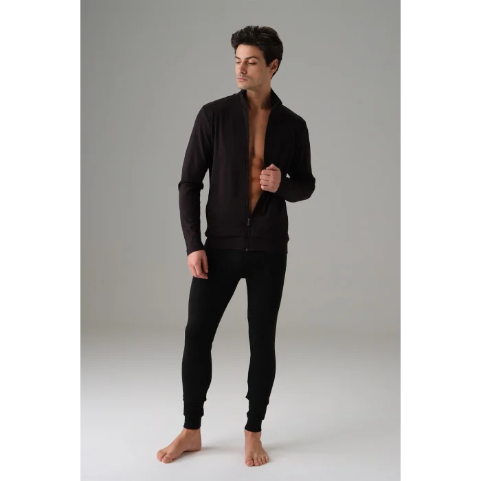 Doreanse 2895 Erkek Termal Viloft Dik Yaka Fermuarlı Sweatshirt