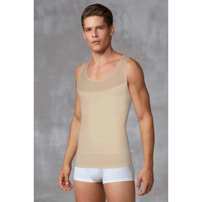 Doreanse 5965 Erkek Pamuk Geniş Yaka Toparlayıcı Korse Atlet