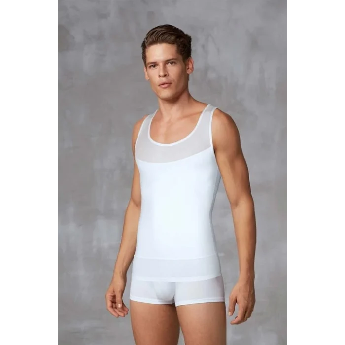 Doreanse 5965 Erkek Pamuk Geniş Yaka Toparlayıcı Korse Atlet
