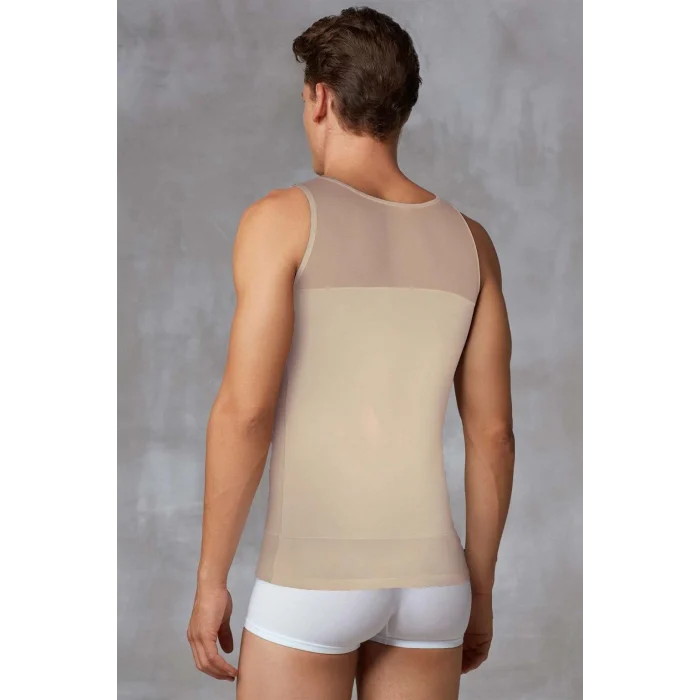 Doreanse 5965P Erkek Pamuklu Göğüs Sıkıştırma ve Vücut Şekillendirici Atlet Korse