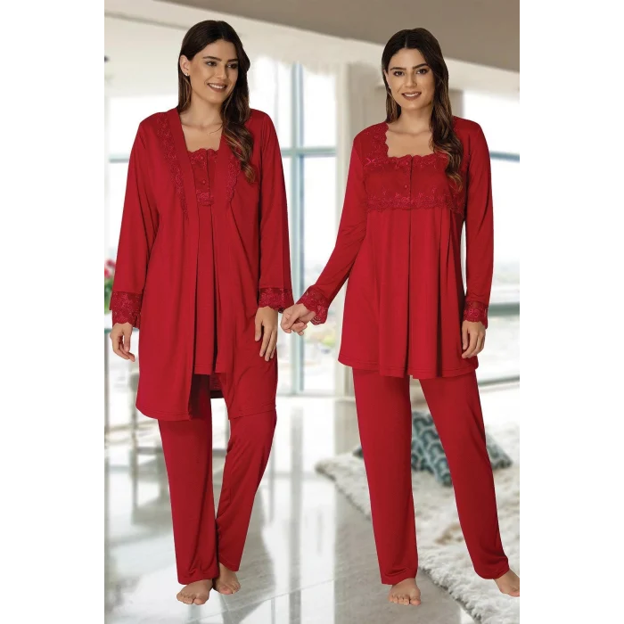 Effortt 2401  Sabahlıklı Lohusa Pijama Takımı