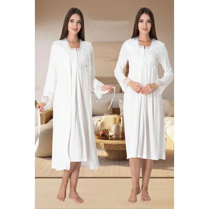 Effortt 2402  Sabahlıklı Lohusa Gecelik Takımı