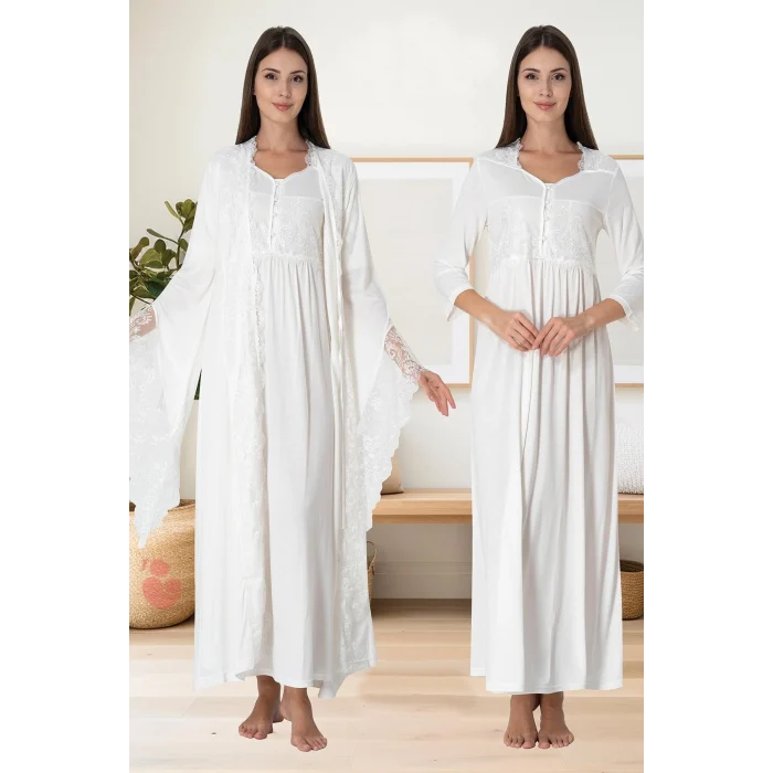 Effortt 3010  Sabahlıklı Lohusa Gecelik Takımı