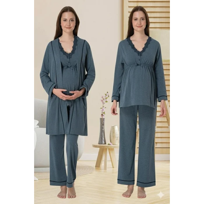 Effortt 3054 Sabahlıklı Lohusa Pijama Takımı