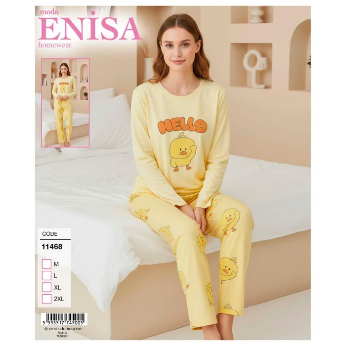 Enisa 11468 Kadın Uzun Kol Pijama Takımı
