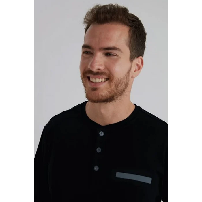 Eros 960 Erkek Uzun Kol Patlı Pijama Takımı