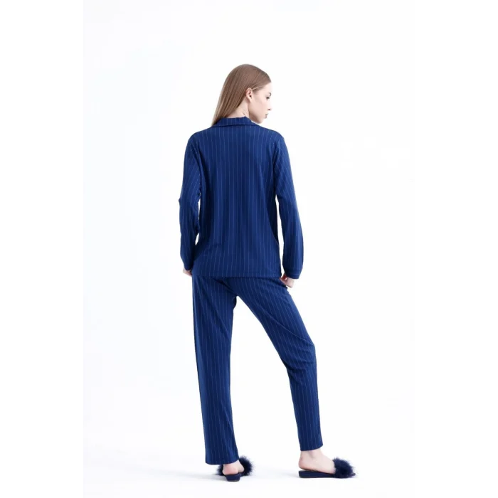 Espuar 775 Kadın Çizgili Penye Pijama Takımı
