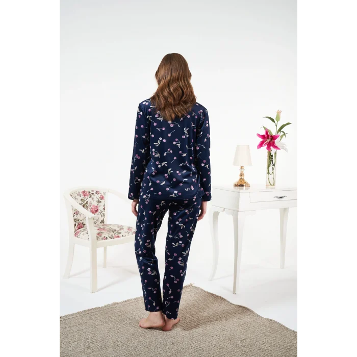 Estiva 25367 Gömlek Yaka Kadife Pijama Takımı