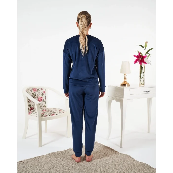 Estiva 25381 Uzun Kol Kadife Pijama Takımı