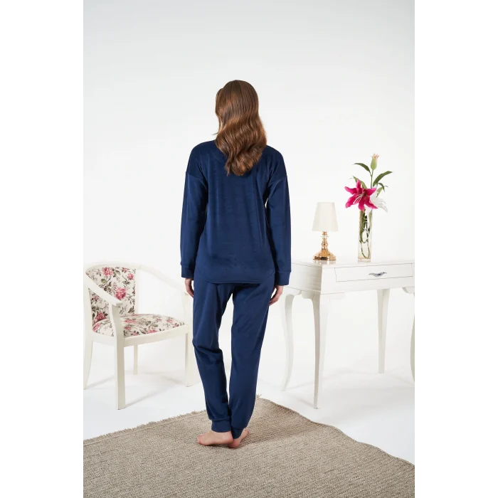 Estiva 25386 Uzun Kol Kadife Pijama Takımı