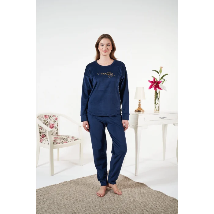 Estiva 25386 Uzun Kol Kadife Pijama Takımı