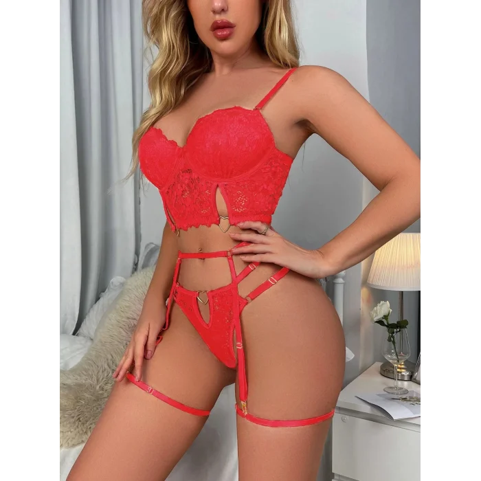 For Dreams 8406 Seksi Siyah Büstiyerli Takım