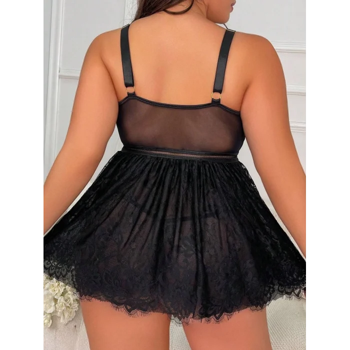 For Dreams 8487 Bayan Battal Fantazi Elbise Gecelik