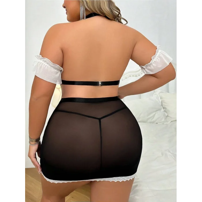 For Dreams 8489 Kadın Büyük Beden Hizmetçi Kostümü