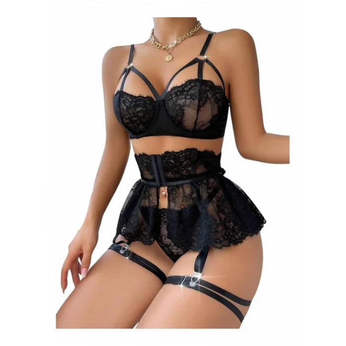 For Dreams 8493 Dantelli Jartiyer Takım