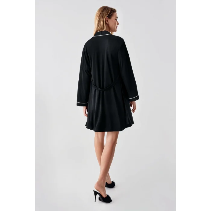 Freshness 324 Kadın 4Lü Sabahlıklı Şorlu Pijama Takımı