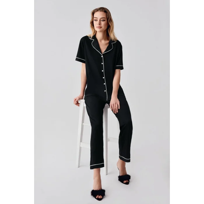 Freshness 324 Kadın 4Lü Sabahlıklı Şorlu Pijama Takımı