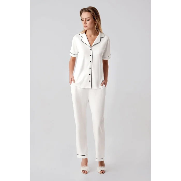 Freshness 324 Kadın 4Lü Sabahlıklı Şorlu Pijama Takımı