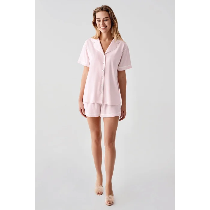 Freshness 324 Kadın 4Lü Sabahlıklı Şorlu Pijama Takımı